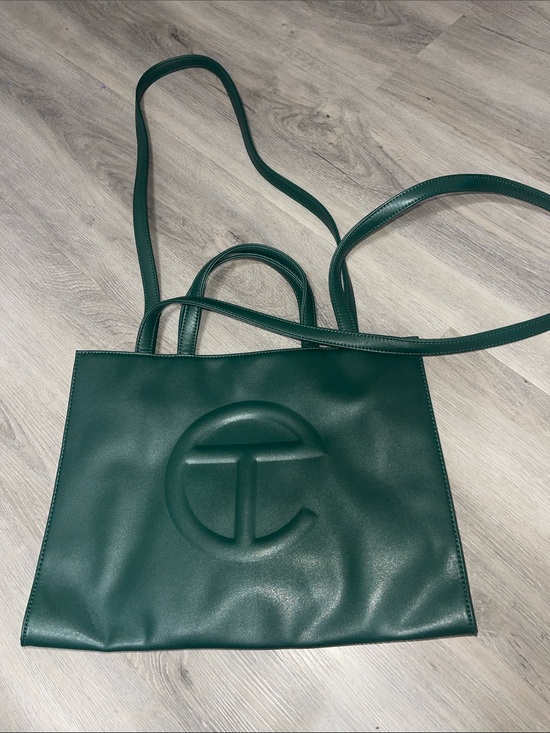 Tory Burch Handbags - Tory Burch Forest Green Embossed Logo Tote